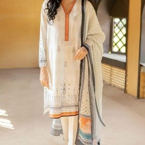 ✔️SOLD ✔️ Zeen Linen 3 Piece Pakistani Shalwar Ka